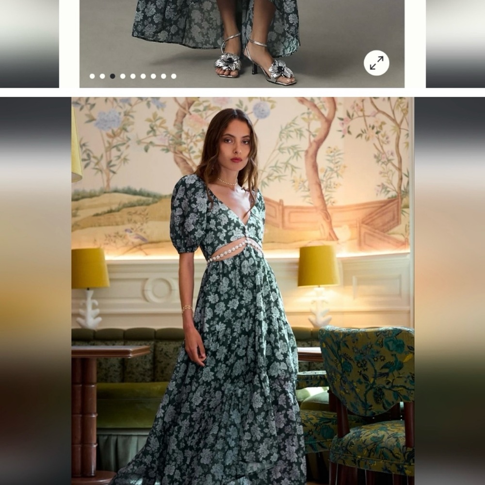 The Emma dress in emerald peony V. Chapman